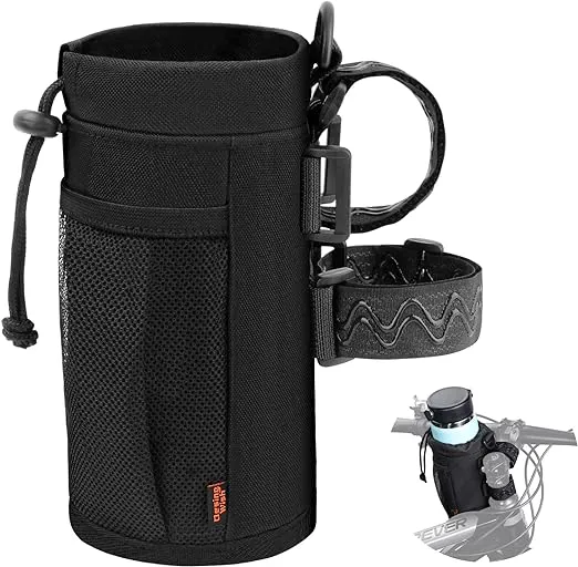 Desing Wish Bike Water Bottle Holder, 16-24oz Bike Cup Holder with Removable Non-Slip Straps Multiple Installation Methods Insulated Bike Bottle