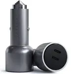 Satechi 40W Dual USB-C PD Space Grey Car Charger - ST-U2C40CCM