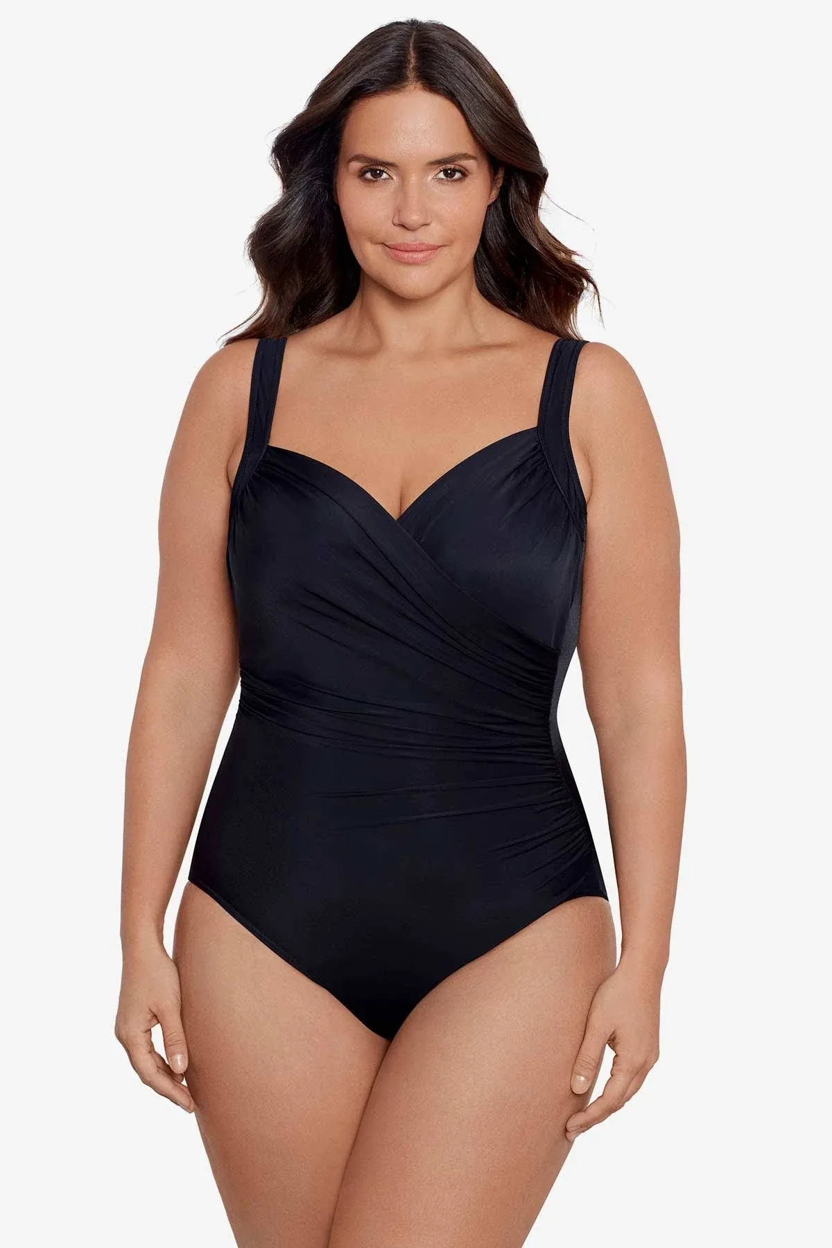 Miraclesuit Swim Sanibel Underwired Shaping Swimsuit Plus in Black 24W