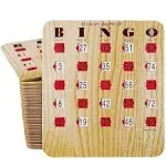 Mr Chips Jam-Proof Fingertip Slide Bingo Cards with Sliding Windows - 50 Pack in Tan Style