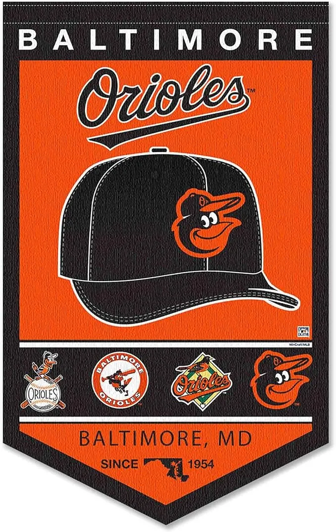 Baltimore Orioles History Heritage Logo Banner Flag