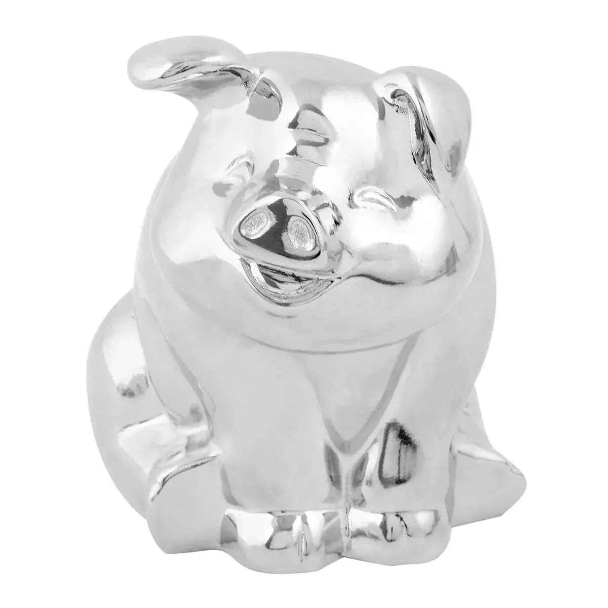 Smiling Pig Hood Ornament - Chrome Or Matte Black