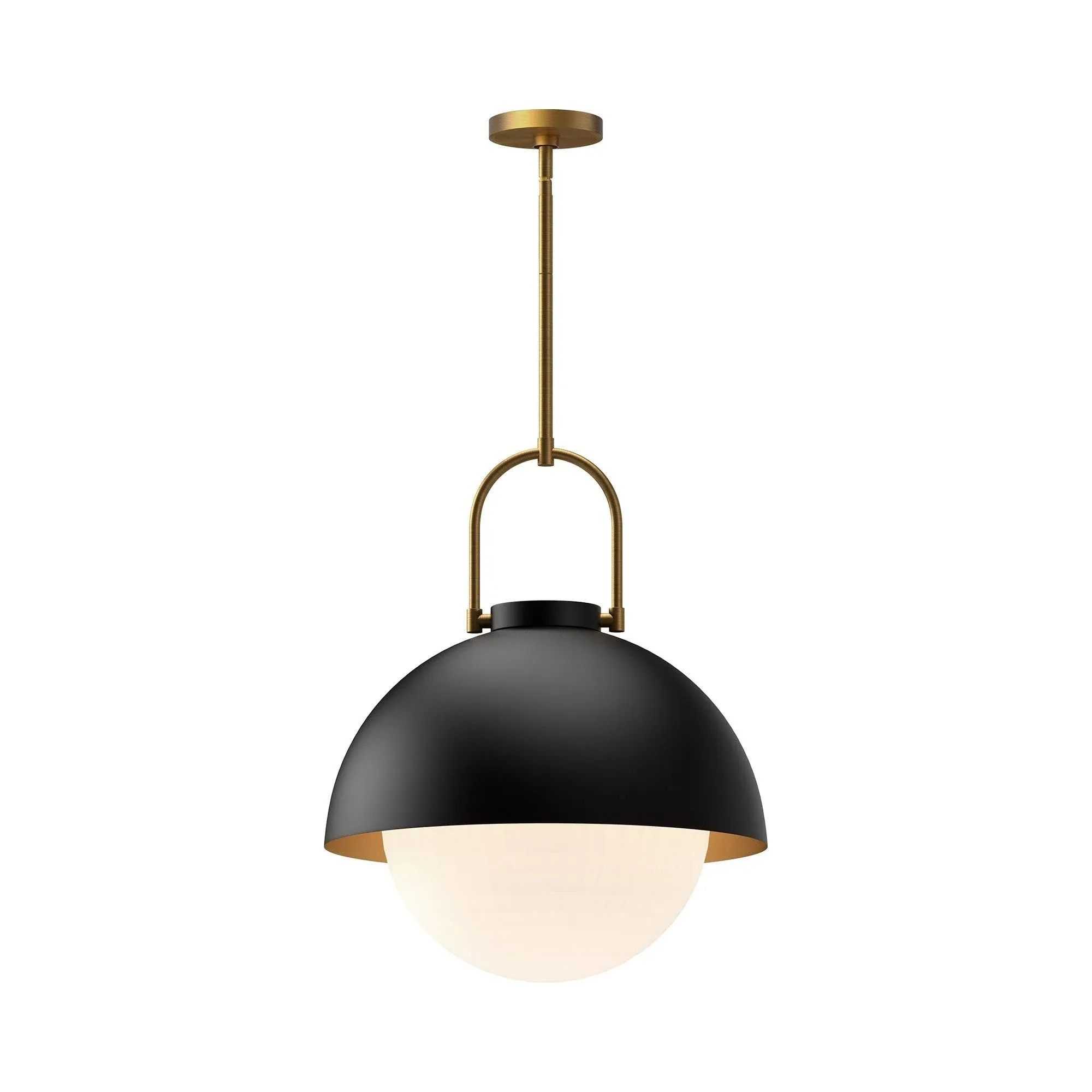 Alora Mood Harper 1 Light 16 inch Pendant in Matte Black with Opal Glass PD507216MBOP