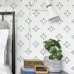 STENCILIT® Starburst Wall Stencil for Painting - 2 Pack 16.5 x 31.5 in Stencil, Geometric Wall Stencils for Painting Large Pattern, Scandinavian Large Wall Stencil