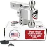 Weigh Safe Turnover Ball 180 Adjustable Locking Hitch - 4&#034; Drop w/ 2.5&#034; Shank