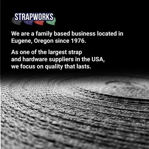 Strapworks Heavyweight Polypropylene Webbing - Heavy Duty Poly Strapping for Outdoor DIY Gear Repair, 1.5 Inches