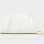 Loeffler Randall Women's Bailey Pleated Frame Clutch Pearl