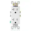 Leviton Decora 20 Amp 125 V Tamper Resistant Duplex Outlet/Receptacle, White (1-Pack) T5825-00W R52-T5825-00W