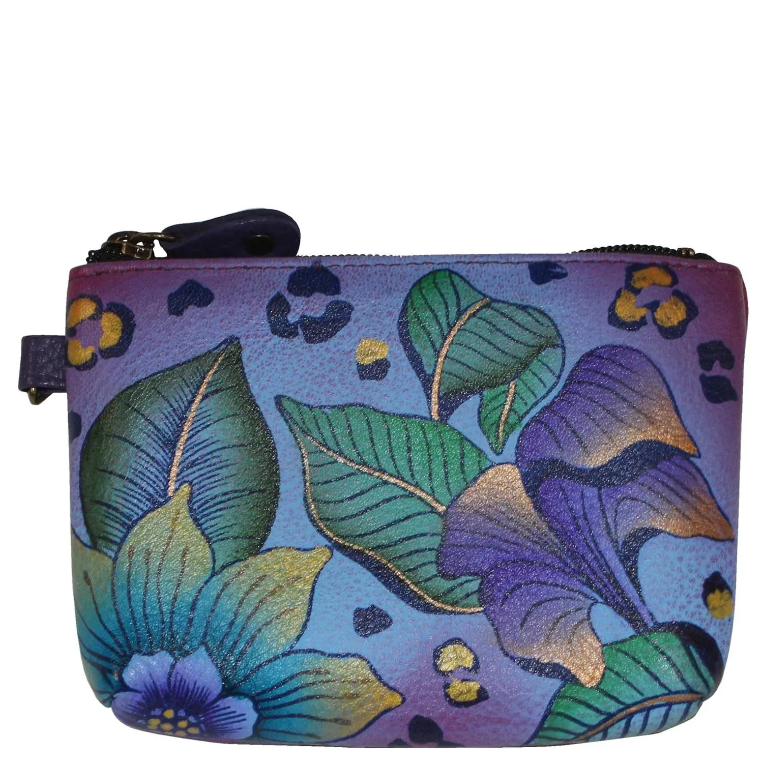 Anna by Anuschka Women's Hand Painted Leather Coin Pouch Purse