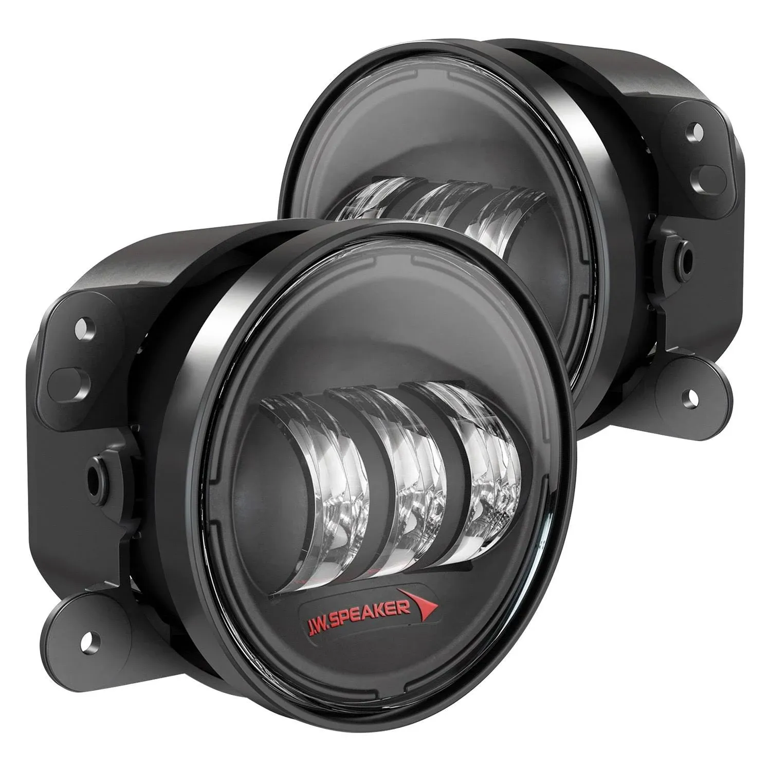 JW Speaker 6145 J2 Series 4" Round LED Fog Lights (Black Bezels) - 0554573