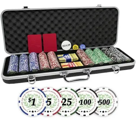 Da Vinci Professional Casino Del Sol Poker Chips Set with Case (Set of 500), 11.5gm