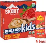 Skout Organic Kids Snack Bars | Peanut Butter and Jelly | 6 Pack