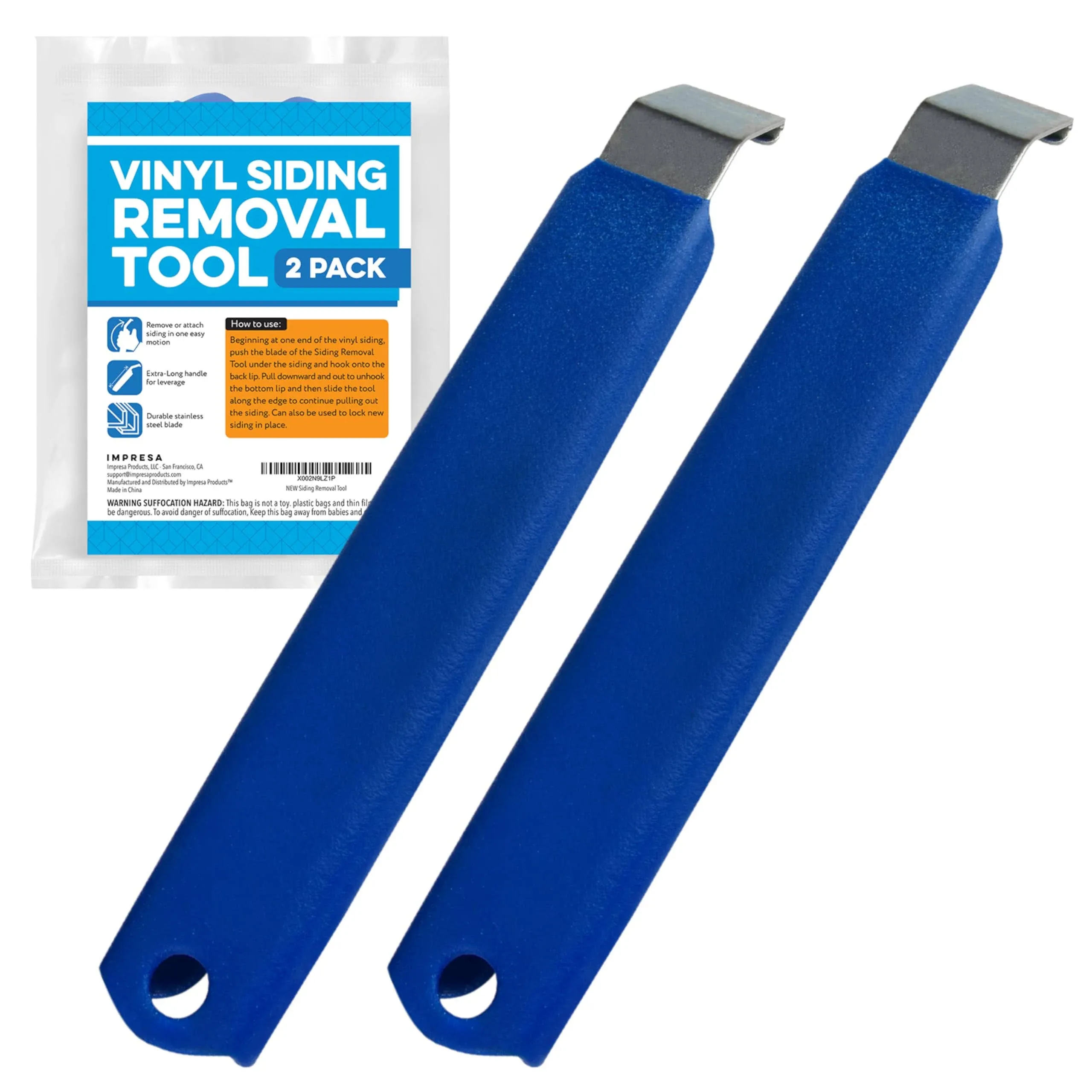 2 Pack Vinyl Siding Removal Tool for Installation and Repair, Extra Long Grip of