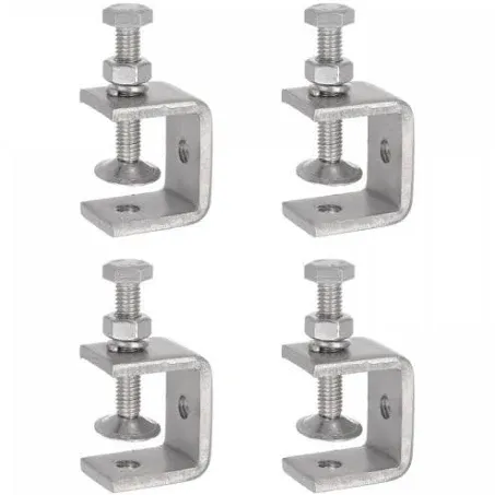 uxcell Stainless Steel C-Clamp with 1.18 Inch Wide Jaw Opening for Woodworking Welding Building Household Mount 4 Pcs