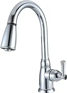 Dura Faucet DF-PK160-CP RV Non-Metallic Pull-Down Kitchen Sink Faucet (Chrome)