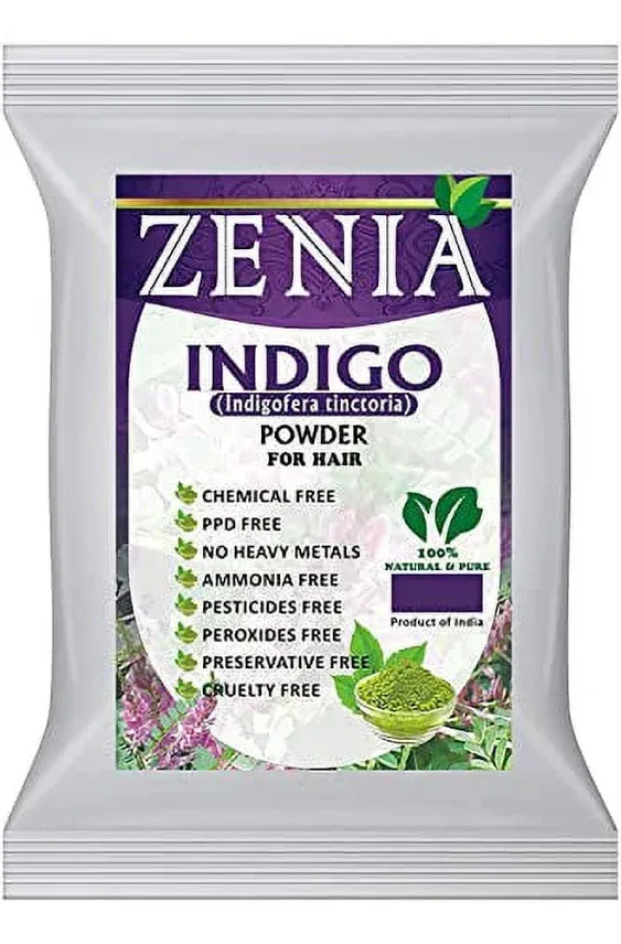 Natural Indigo Powder &amp; Henna Powder Combo for Black Hair Colour (227g+227g)