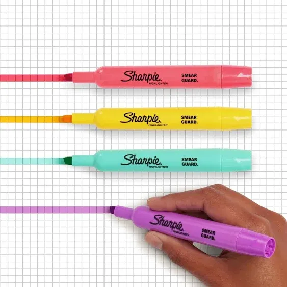 Sharpie Tank Highlighter, Chisel Tip, Assorted, Dozen (25145)