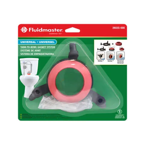 Fluidmaster Tank to Bowl Gasket Black/Red Rubber For Universal