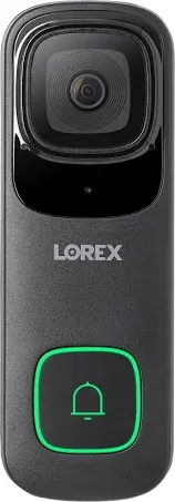 Lorex 4K Wired Video Doorbell (32GB) Black