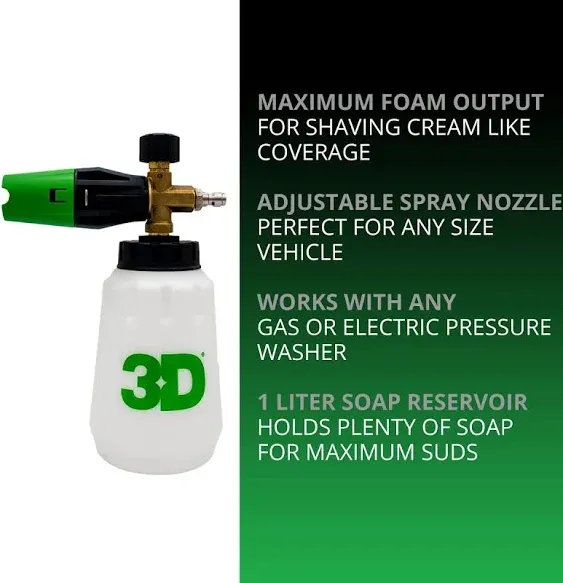 3D Ultra Blast Foamer Car Wash Foam Cannon