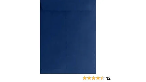 LUXPaper 10 x 13 Open End Envelopes | Peel & Press | Navy Blue | 80lb. Text | 50 Qty