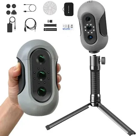 Mole 3D Scanner for 3D Printing - 3D Printer Accessories 0.05mm Accuracy 0.1mm Resolution 10FPS Handheld & Turntable Scan, NIR Light & Visual Tracking Technology, Free 3D Scanning Software