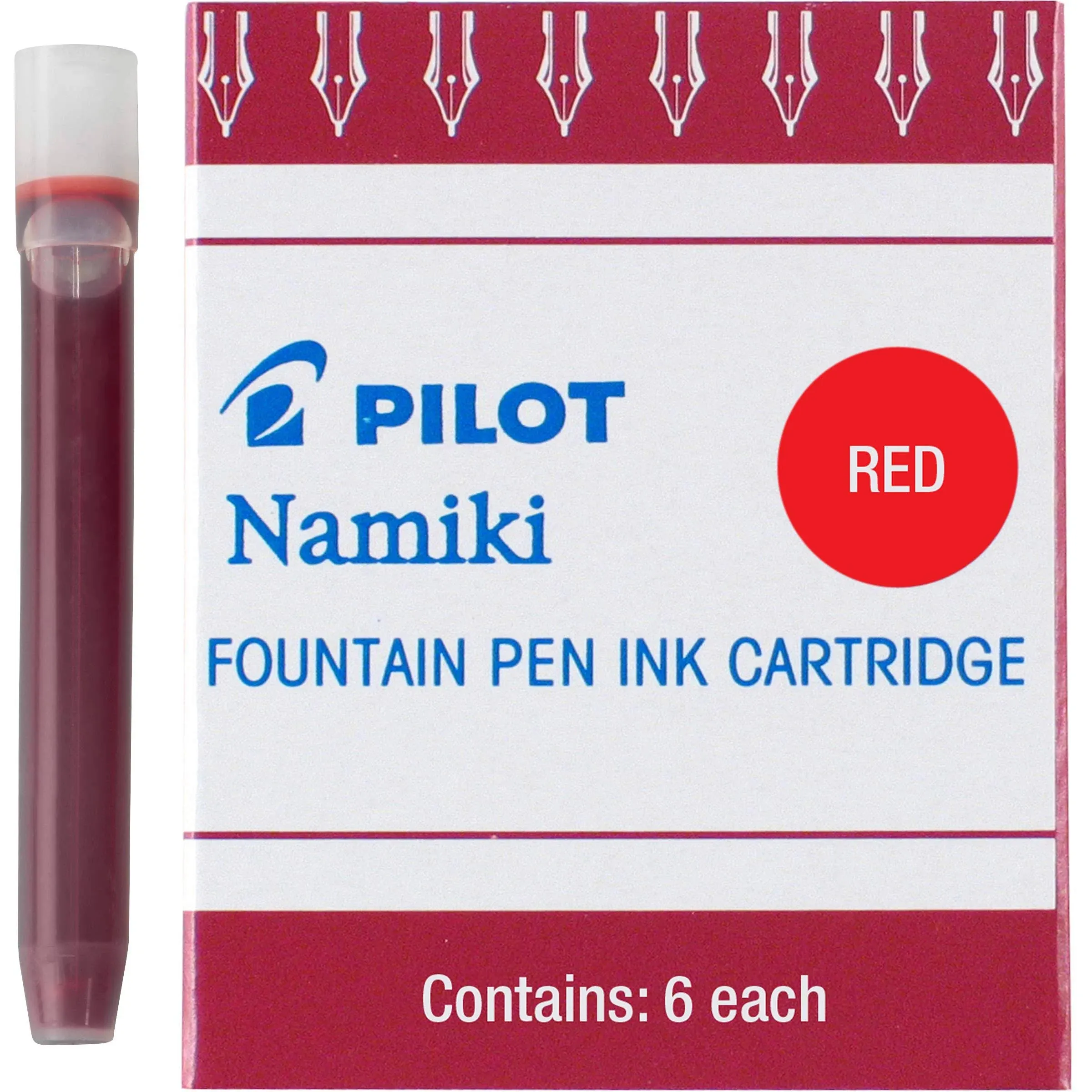 Pilot Namiki Fountain Pen Ink Cartridges - Red