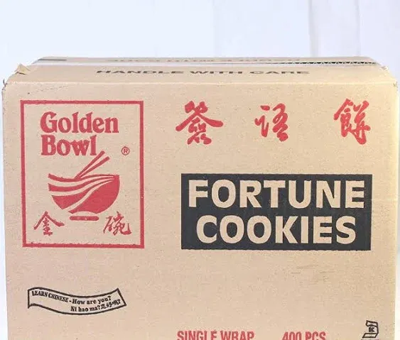 Golden Bowl Fortune Cookies, Vanilla Flavor, 350-Count Box