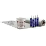 RecPro RV Extreme Duty Rubber Roof Kit | 8.5' Wide | Self Leveling | Butyl Tape | PVC Rubber Roof | Made in USA (20 ft)