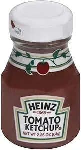 HEINZ Ketchup Single Serve Roomservice Jar, 2.25 oz. Container (Pack of 60)