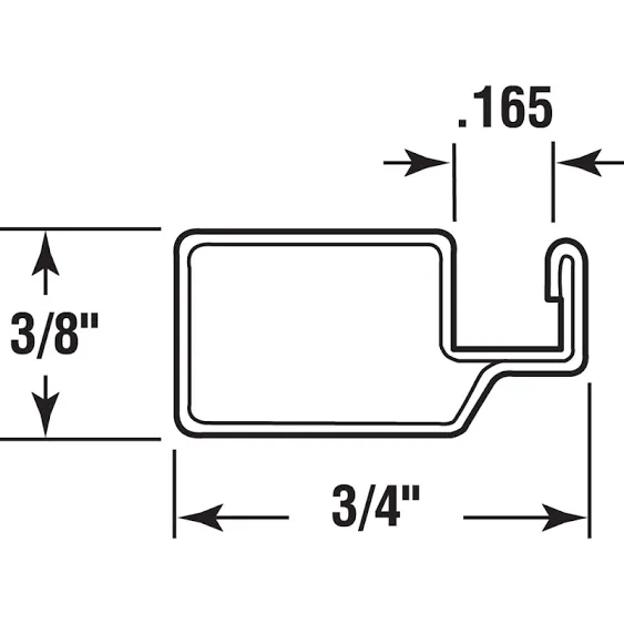 Prime-Line MP7866 Aluminum Screen Frame – 3/8” x 3/4” x 72” – Build or Repair Window Screens – Cut to Size – Uses 3/8” x 3/4” Screen Frame Corners – Mill Finish (Box of 20, 72” pieces)