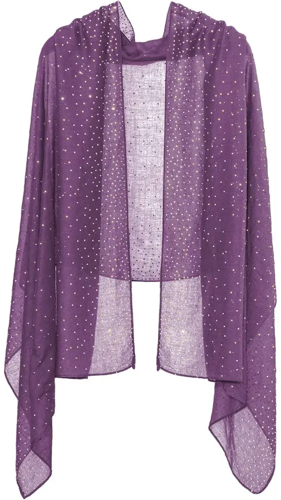 BANETTETA Starry Night Shawls and Wraps for Evening Dresses/Weddings Shawl Wrap Shiny Scarf