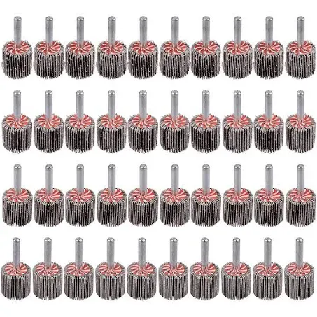 Generic Rocaris 40 Pack Flap Wheel 1" x 1", 1/4" Mounted Shank Aluminum Oxide ...