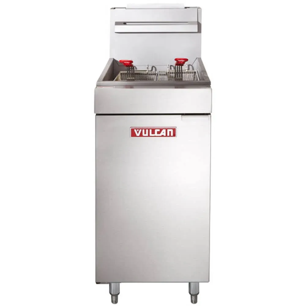 Vulcan LG300-1 35-40 lb. Natural Gas Floor Fryer - 90,000 BTU