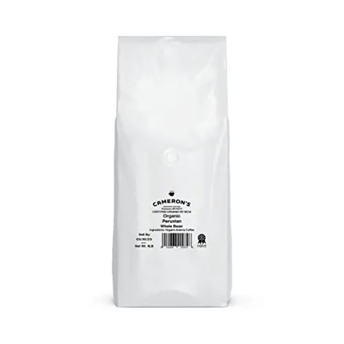 Cameron's Coffee Roasted Whole Bean Coffee, Organic Peru, 4 Pound