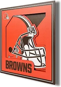 YouTheFan NFL Cleveland Browns 3D Logo Series Wall Art - 12x12