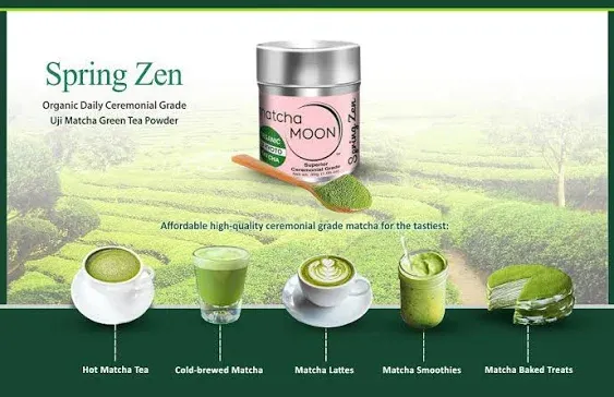 Matcha Moon Spring Zen Matcha Green Tea Powder Ceremonial Grade Matcha Green Tea