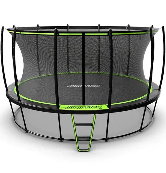 JumpFlex HERO 15' Trampoline for Kids Outdoor Play Equipment with Net & Ladder