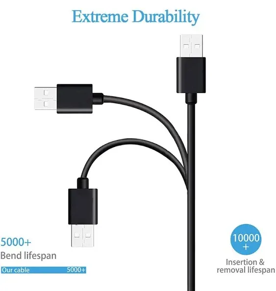 USB Power Charger Cable Compatible with Texas Instruments TI-84 Plus CE Graphing, TI 84 Plus C Silver Edition Calculators Charging Cord