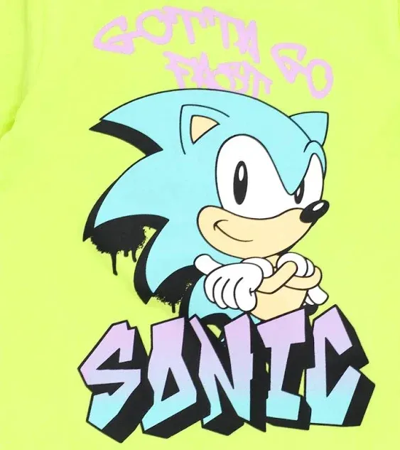 Sega Sonic The Hedgehog T-Shirt and Shorts Outfit Set Little Kid to Big Kid