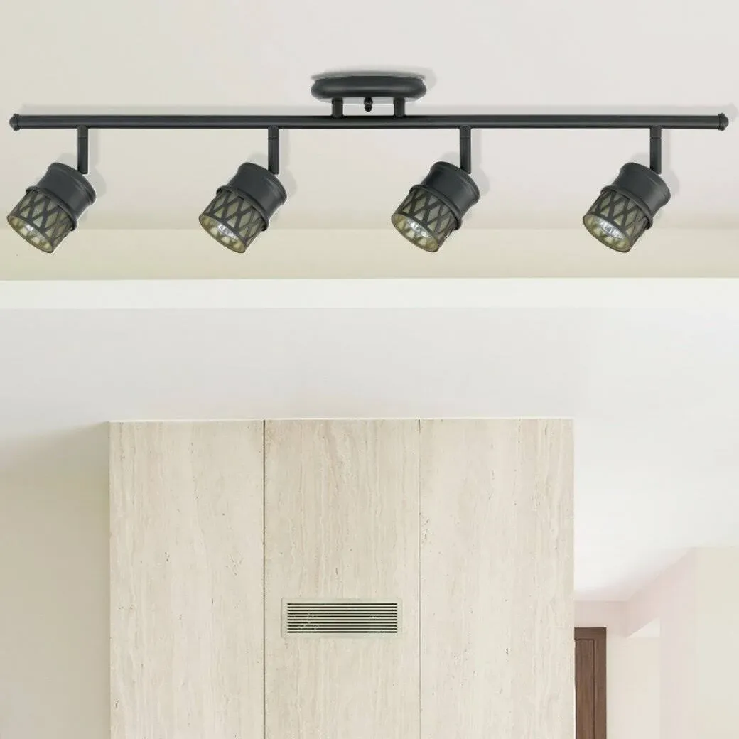 Globe Electric 4 Light Oil Rubbed Bronze Adjustable Track Lighting Kit