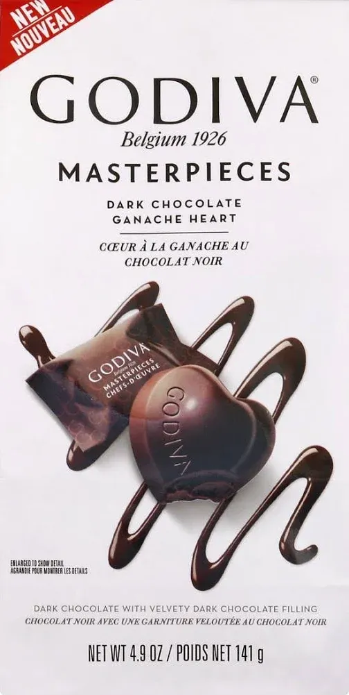 Godiva Dark Chocolate, Masterpieces, Ganache Heart - 4.9 oz