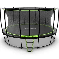 JumpFlex Trampoline Hero 12FT 14FT 15FT Round Outdoor Backyard Trampoline ASTM Approved with Net Safety Enclosure & Ladder Playset with Fast Assembly