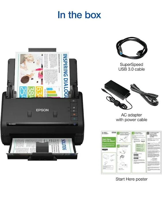 Epson - WorkForce ES-400 II Duplex Desktop Document Scanner