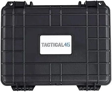 Tactical45 Waterproof Hard Case with Pluck Foam Padding - 9 x 7.5 x 4.3in