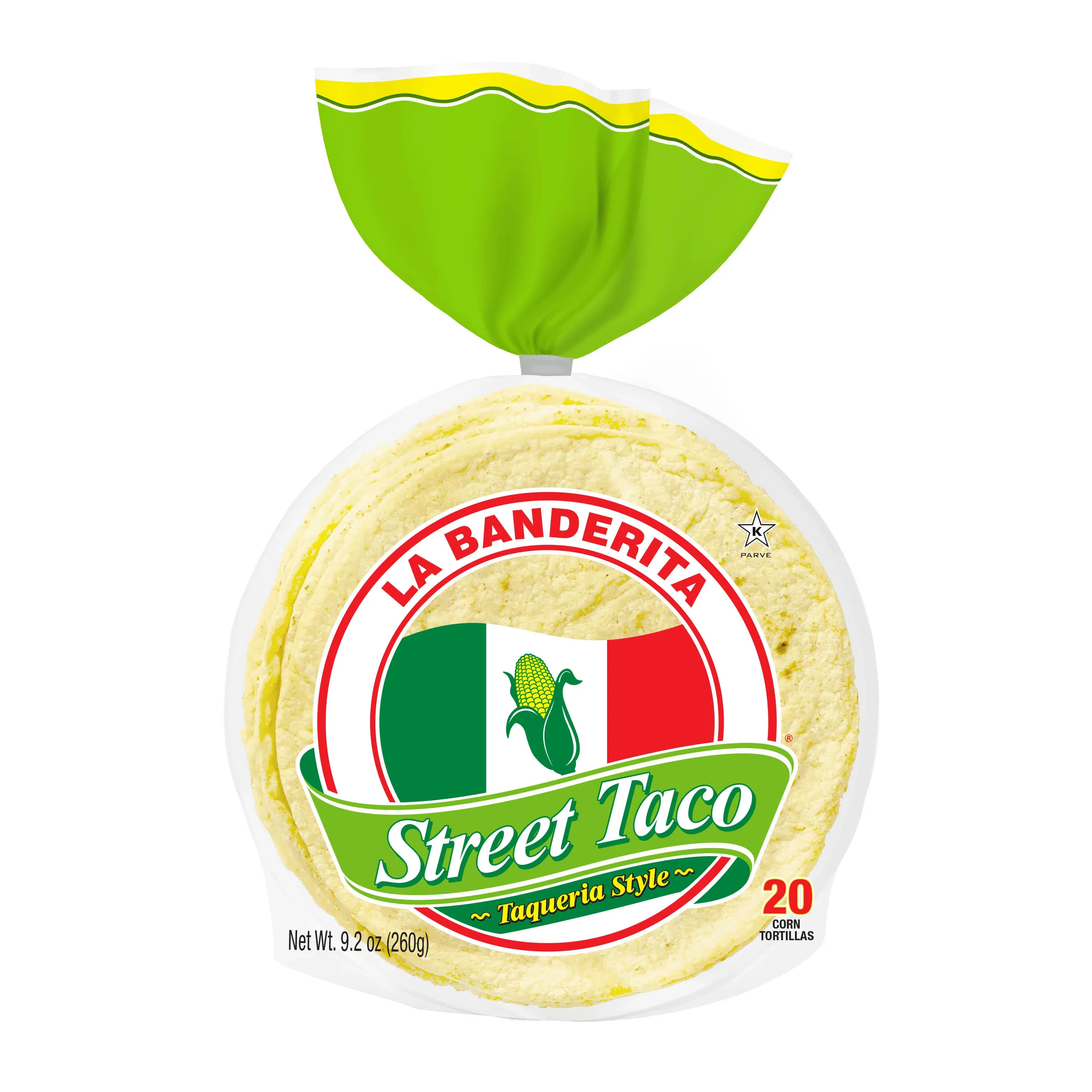 La Banderita® Street Taco | 4" Yellow Corn Tortillas | 9.2 oz.| 20 Count (Pack of 6)