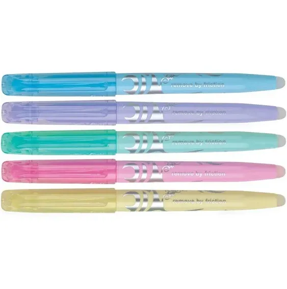 Pilot FriXion Light Pastel Collection Erasable Highlighters, Assorted, 5-Pack