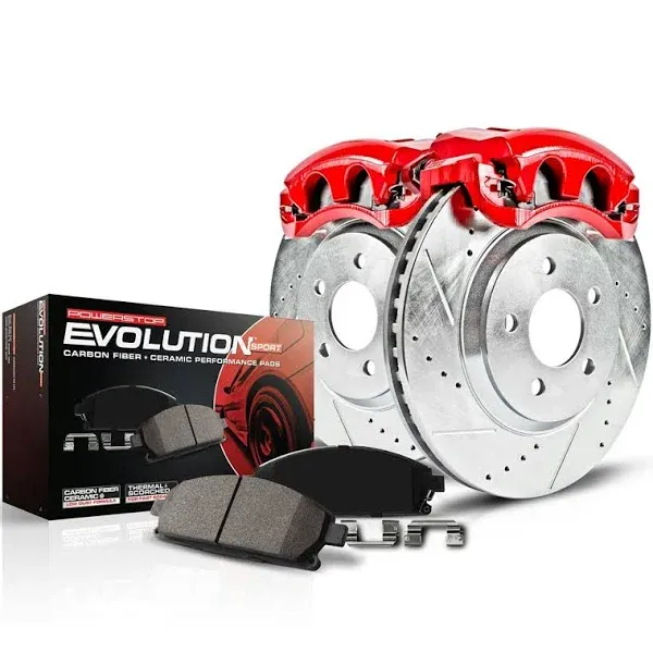 PowerStop KC1303 - Z23 Drilled and Slotted Brake Pad, Rotor, and Caliper Kit