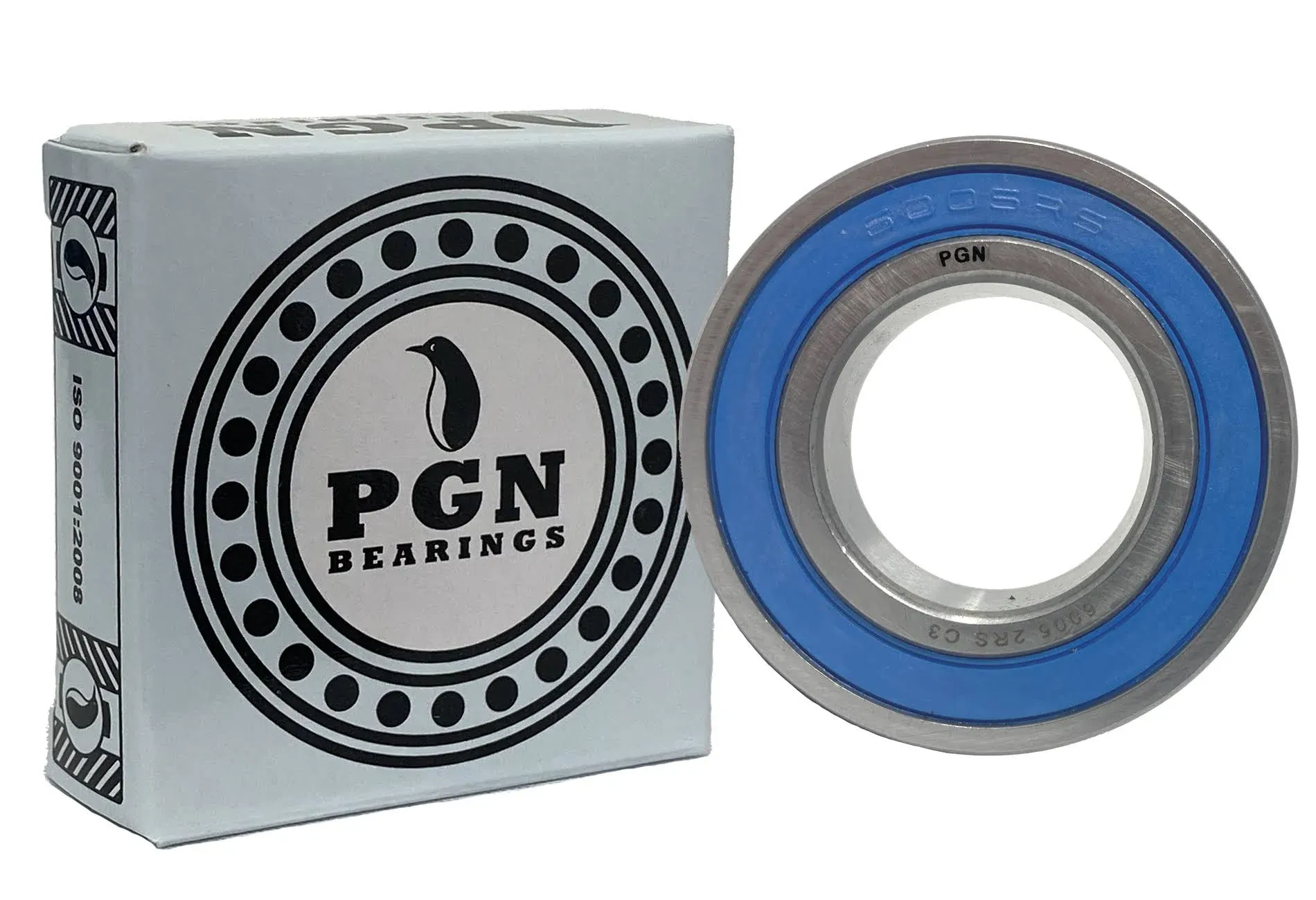 (4 Pack) PGN 6005-2RS Sealed Ball Bearing C3 Blue Seal