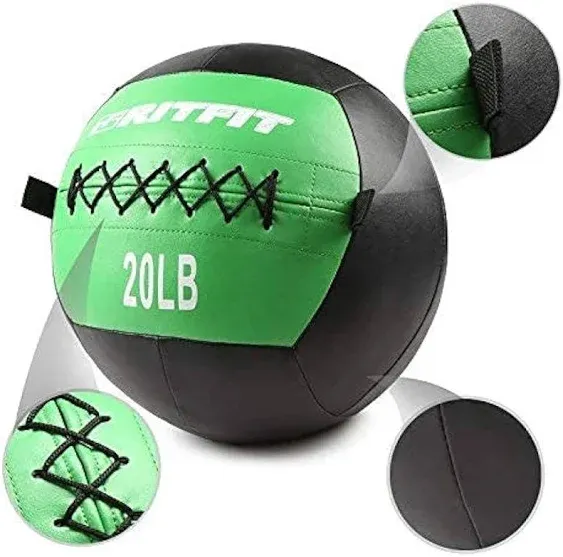 RitFit Medicine Ball / weight ball / Soft Medicine Ball / Wall Medicine Ball / Soft Wall Ball / Wall Ball set/ Medicine Balls for Exercise and Conditioning Workouts, Fitness Gym Equipment for Core Training and Cross Training (5/10/15/20/25/30 lbs)